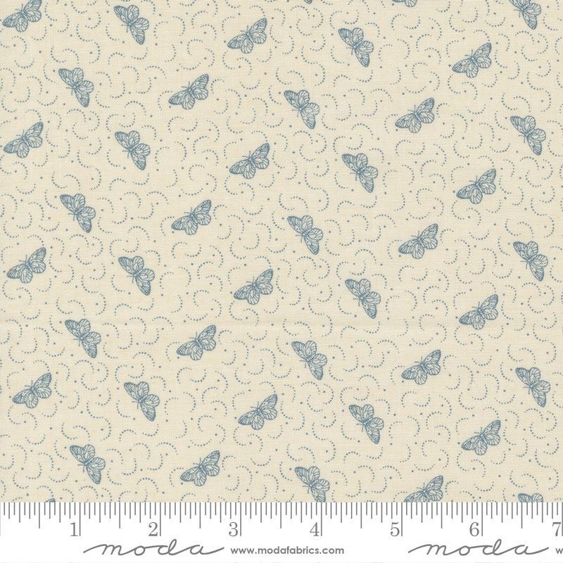 Antoinette Pearl French Blue Henriette Butterflies Fabric-Moda Fabrics-My Favorite Quilt Store