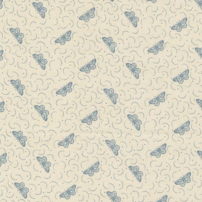 Antoinette Pearl French Blue Henriette Butterflies Fabric