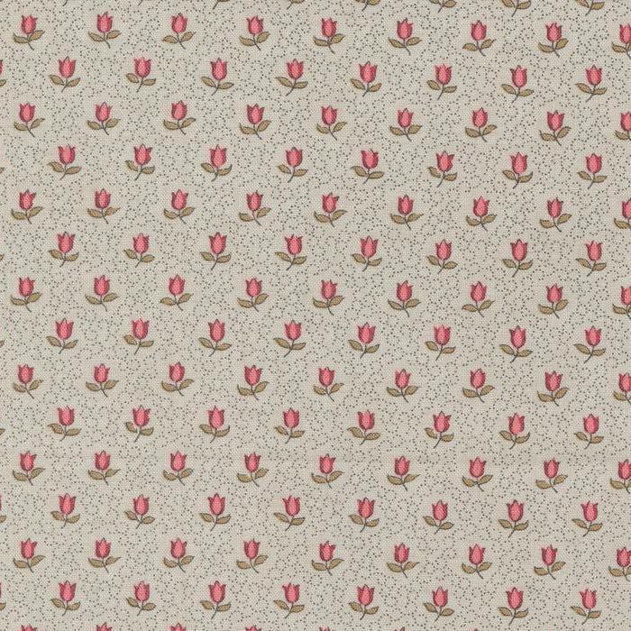Antoinette Smoke Champagne Small Floral Fabric-Moda Fabrics-My Favorite Quilt Store