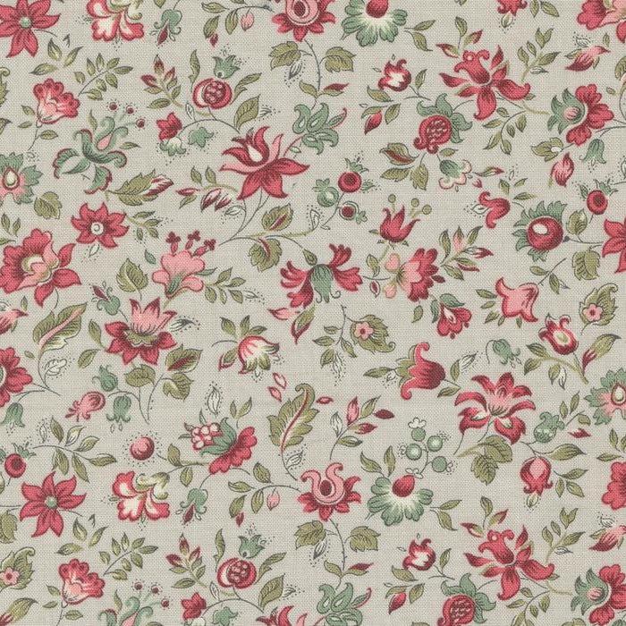 Antoinette Smoke Picardie Small Floral Fabric