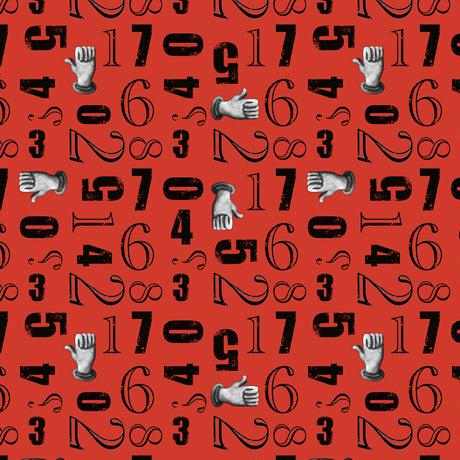 Aquatic Steampunkery Brick Numbers Toss Fabric