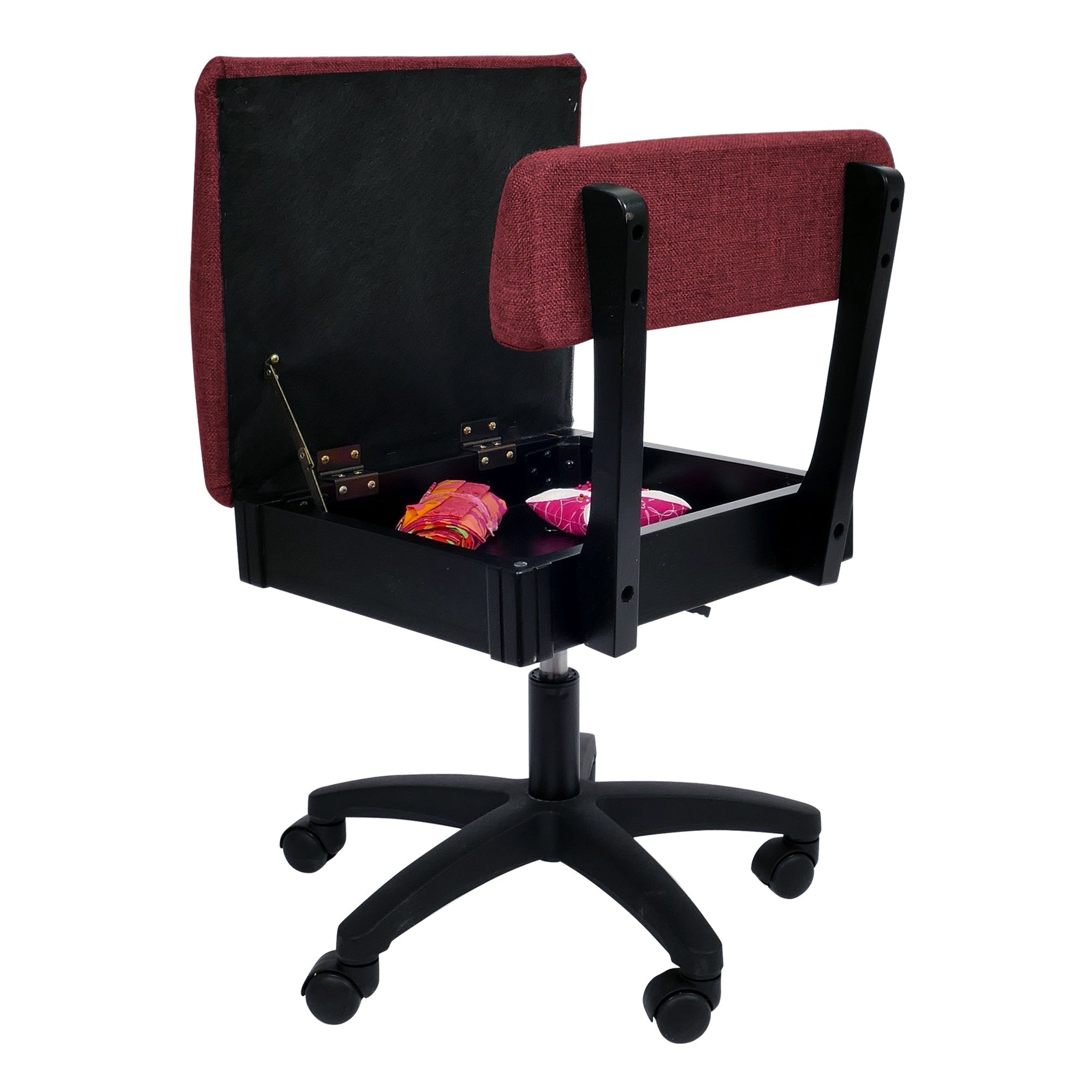 Arrow Height Adjustable Hydraulic Sewing Chair - Crown Ruby-Arrow Classic Sewing Furniture-My Favorite Quilt Store