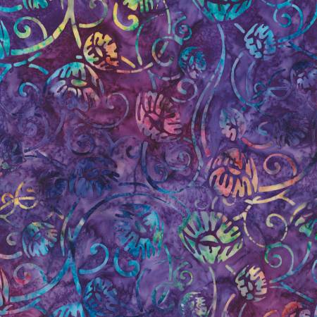 Artisan Batik Graceful Pansy Flowers Fabric-Robert Kaufman-My Favorite Quilt Store