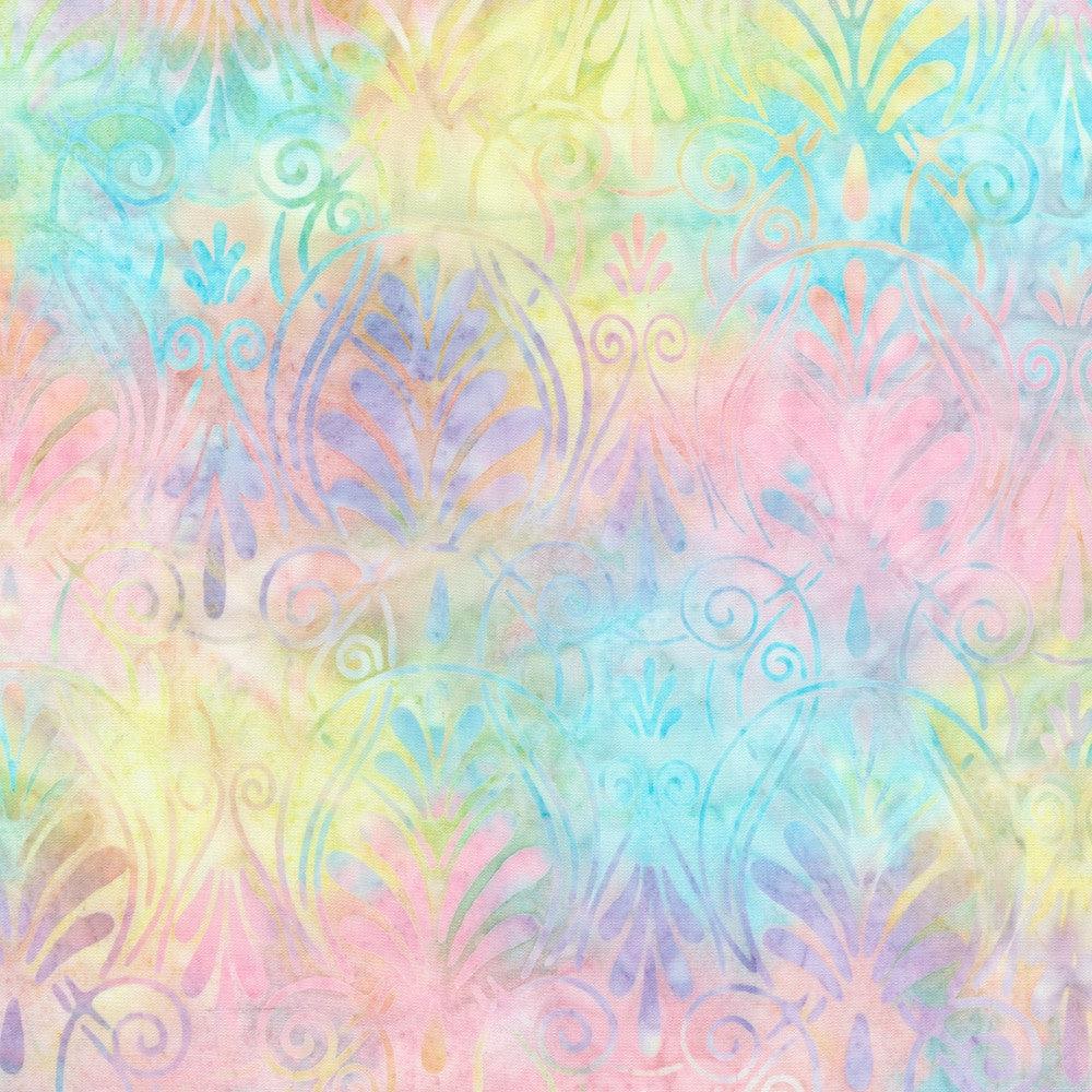 Artisan Batik Graceful Pastel Feathers Fabric-Robert Kaufman-My Favorite Quilt Store