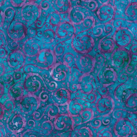 Artisan Batik Graceful Peacock Swirls Fabric-Robert Kaufman-My Favorite Quilt Store
