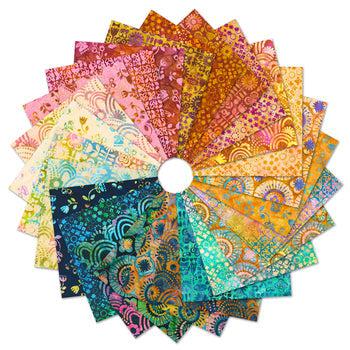 Artisan Batik Retro Rainbow 5" Charm Pack-Robert Kaufman-My Favorite Quilt Store