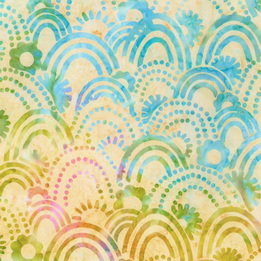 Artisan Batik Retro Rainbow Pastel Rainbow Batik Fabric-Robert Kaufman-My Favorite Quilt Store