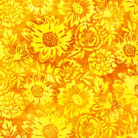 Artisan Batiks Bees and Flowers Honey Flowers Fabric