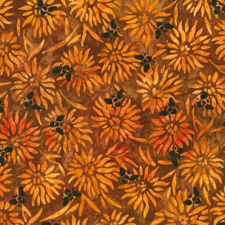 Artisan Batiks Bees and Flowers Sienna Bees Fabric-Robert Kaufman-My Favorite Quilt Store