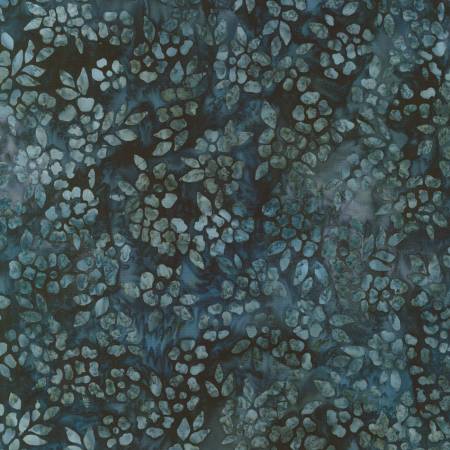 Artisan Batiks Butterfly Habitat Charcoal Flowers Batik Fabric-Robert Kaufman-My Favorite Quilt Store