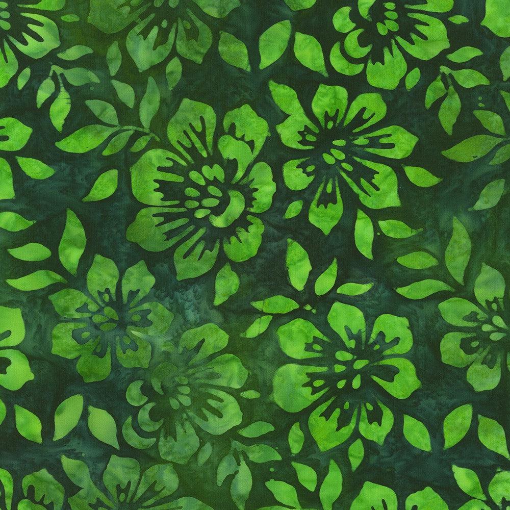 Artisan Batiks: Floral Paradise Forest Fabric-Robert Kaufman-My Favorite Quilt Store