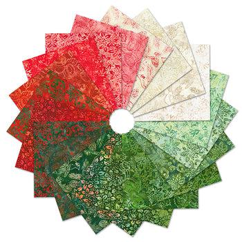 Artisan Batiks:Joyful Holidays Batik Fat Quarter Bundle 20pc.-Robert Kaufman-My Favorite Quilt Store