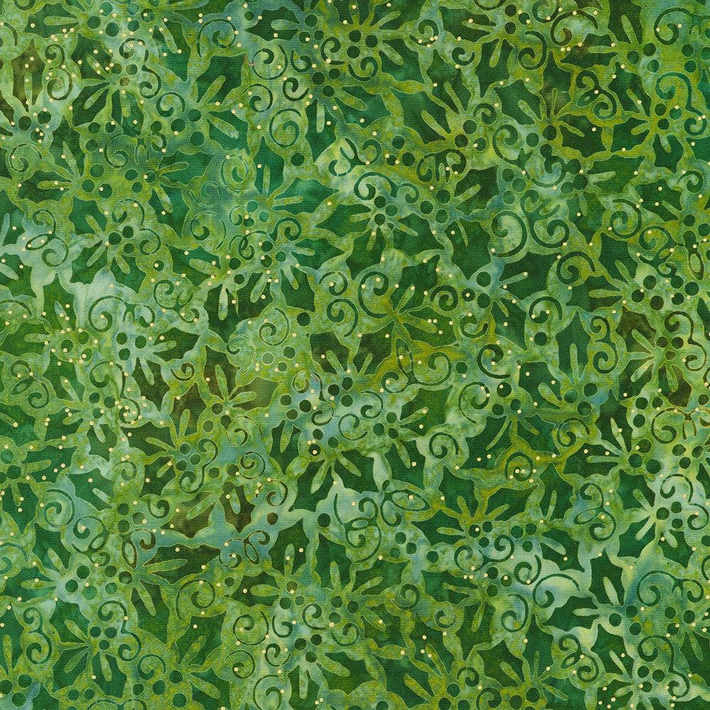 Artisan Batiks:Joyful Holidays Holly Batik Fabric