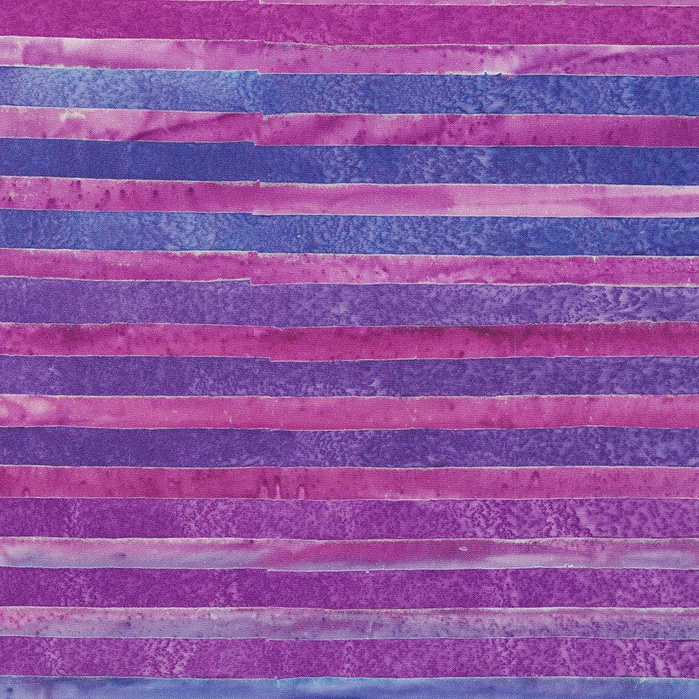 Artisan Batiks:World of Stripes Purple Batik Fabric
