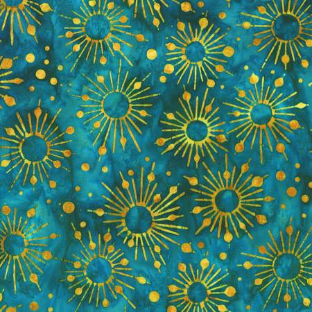 Up With the Sun Celestials Vines Bali Batik Fabric - Hoffman Fabrics