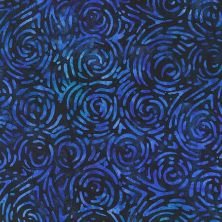 Artisian Batiks: Celestial Midnight Swirls Batik Fabric-Robert Kaufman-My Favorite Quilt Store