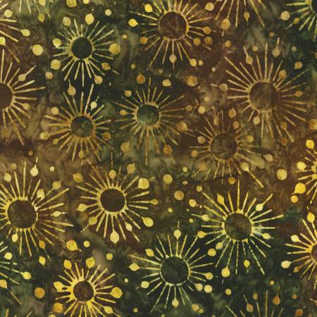 Artisian Batiks: Celestial  Nature Sun Batik Fabric
