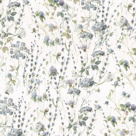 Au Naturel Ivory Packed Floral Fabric-Wilmington Prints-My Favorite Quilt Store