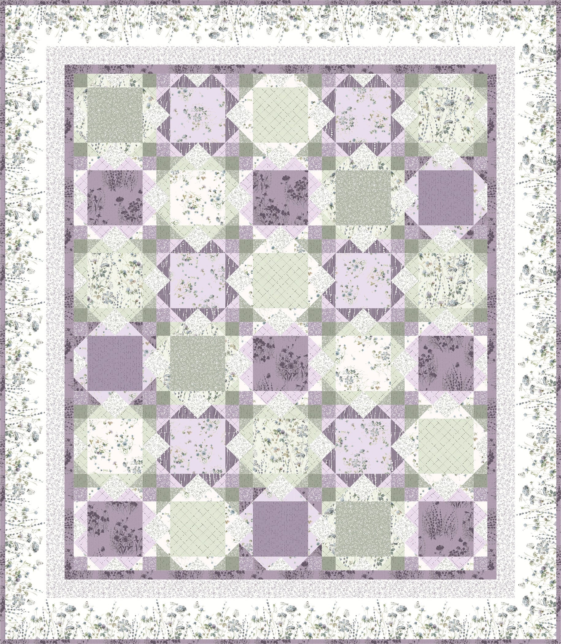 Au Naturel Throw Quilt - Free Digital Download-Wilmington Prints-My Favorite Quilt Store