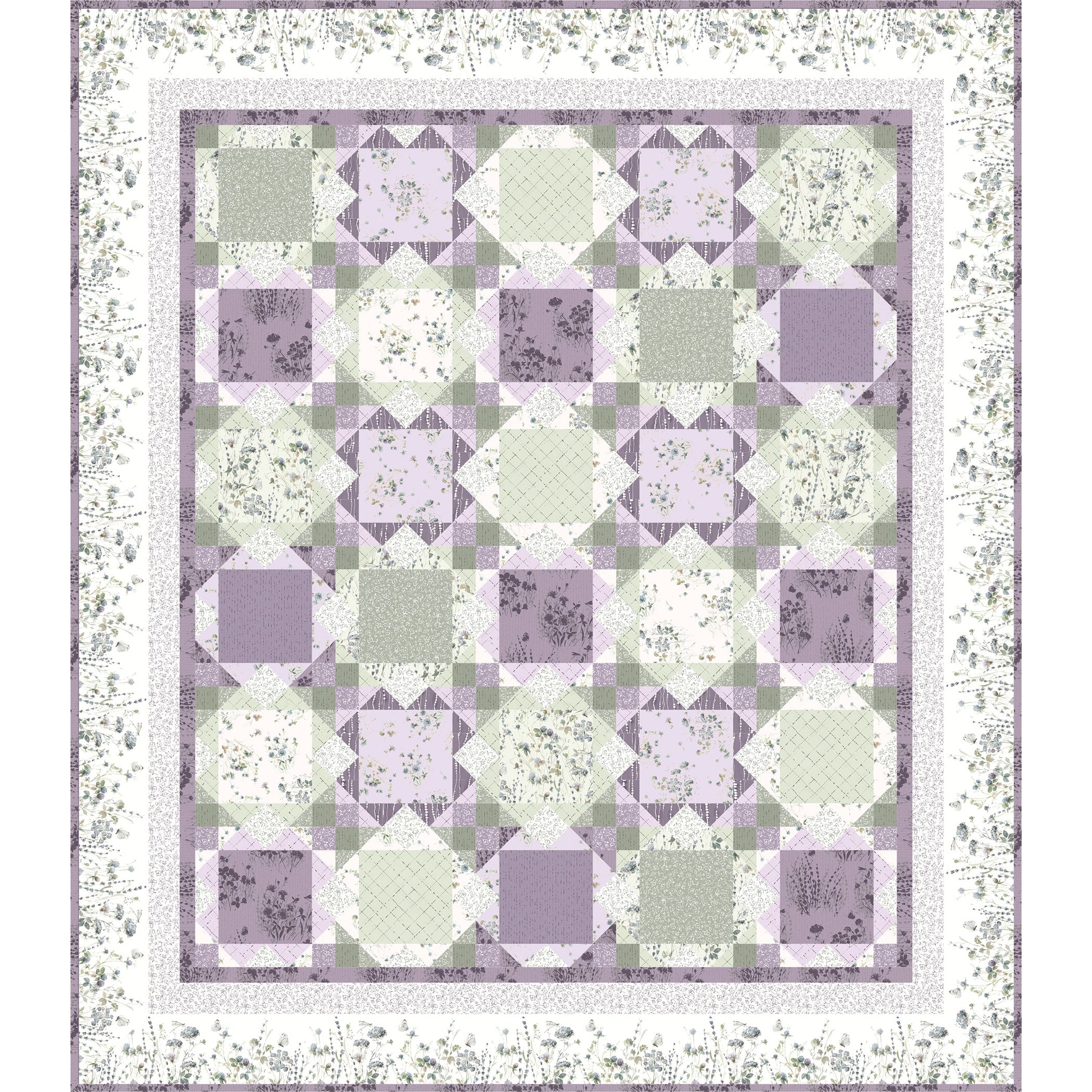 Au Naturel Throw Quilt - Free Digital Download