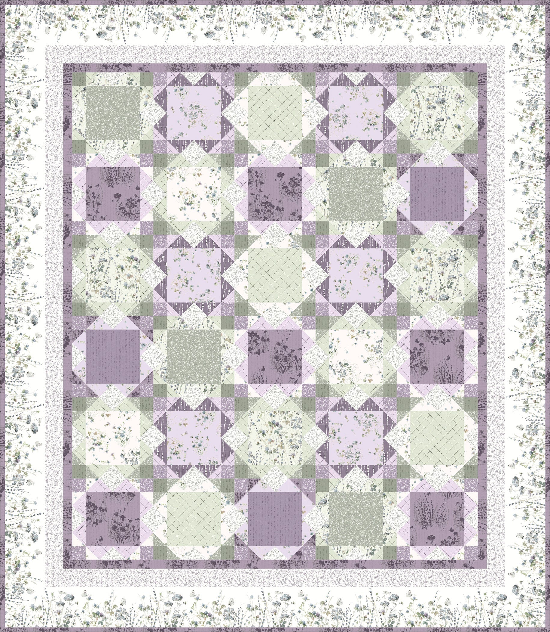 Au Naturel Throw Quilt Kit-Wilmington Prints-My Favorite Quilt Store