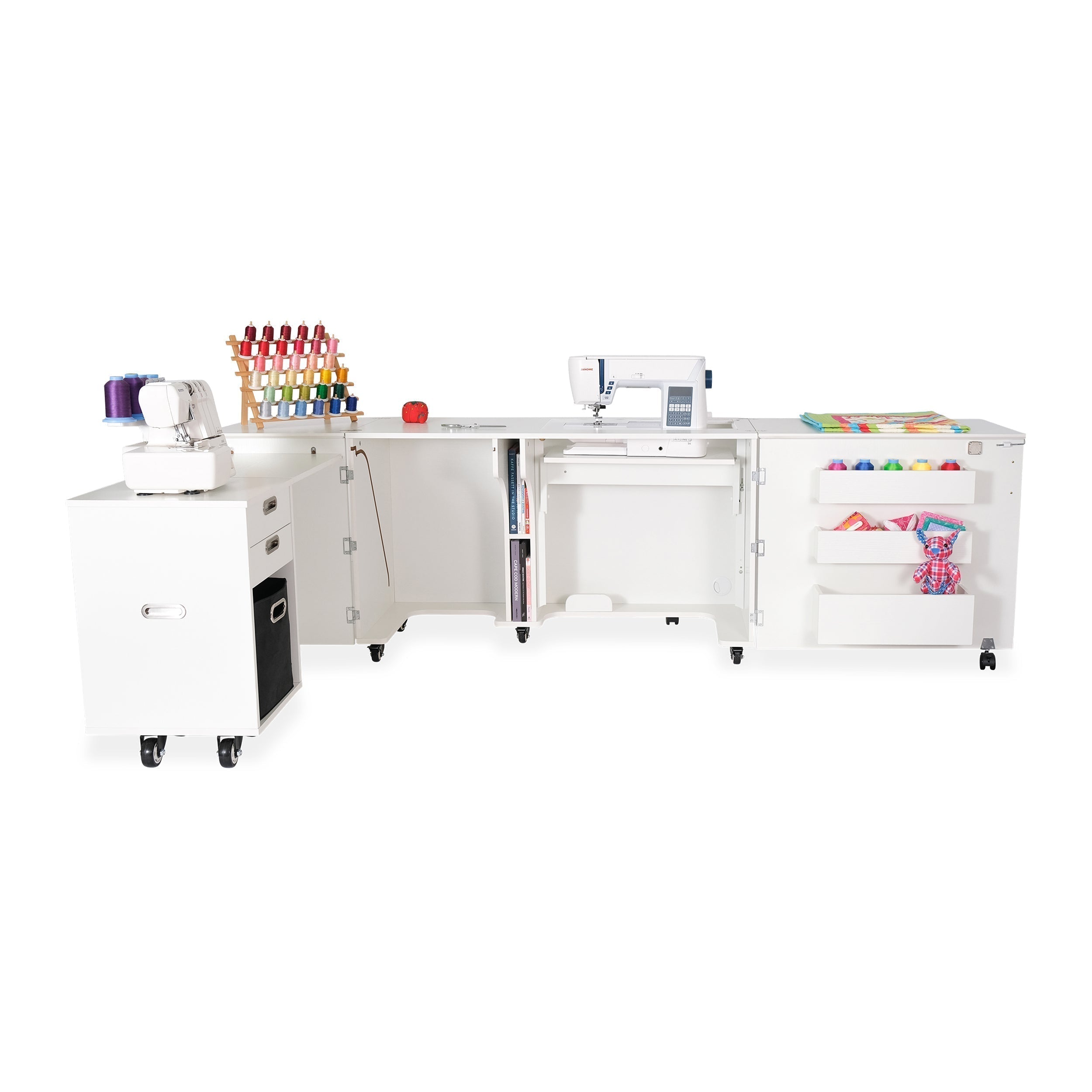 Aussie Sewing Cabinet Ash White-Kangaroo Sewing Furniture-My Favorite Quilt Store