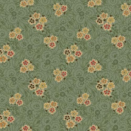 Autumn Farmhouse Aqua Scatter Garden Fabric – End of Bolt – 23″ × 44/45″