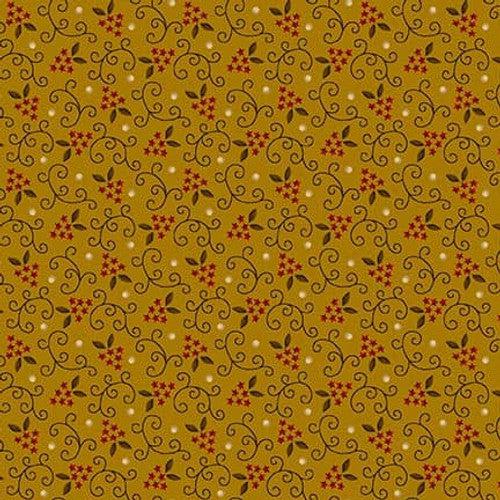 Autumn Farmhouse Gold Starry Vines Fabric-Henry Glass Fabrics-My Favorite Quilt Store