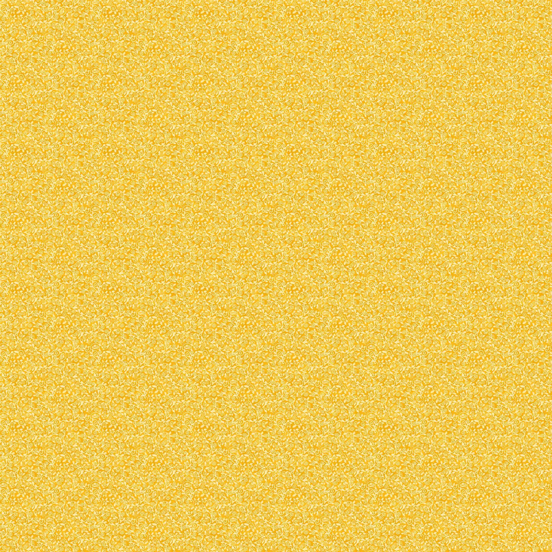 Autumn Gathering Yellow Scroll Fabric