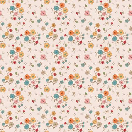 Autumn Latte Floral Fabric-Riley Blake Fabrics-My Favorite Quilt Store