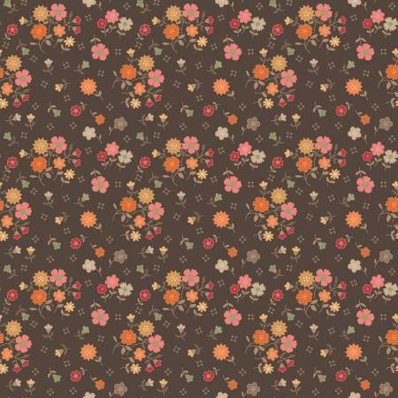 Autumn Raisin Floral Fabric