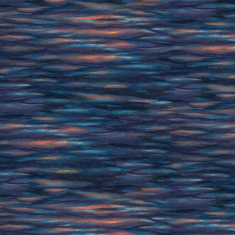 Autumn Retreat Dark Blue Water Texture Fabric