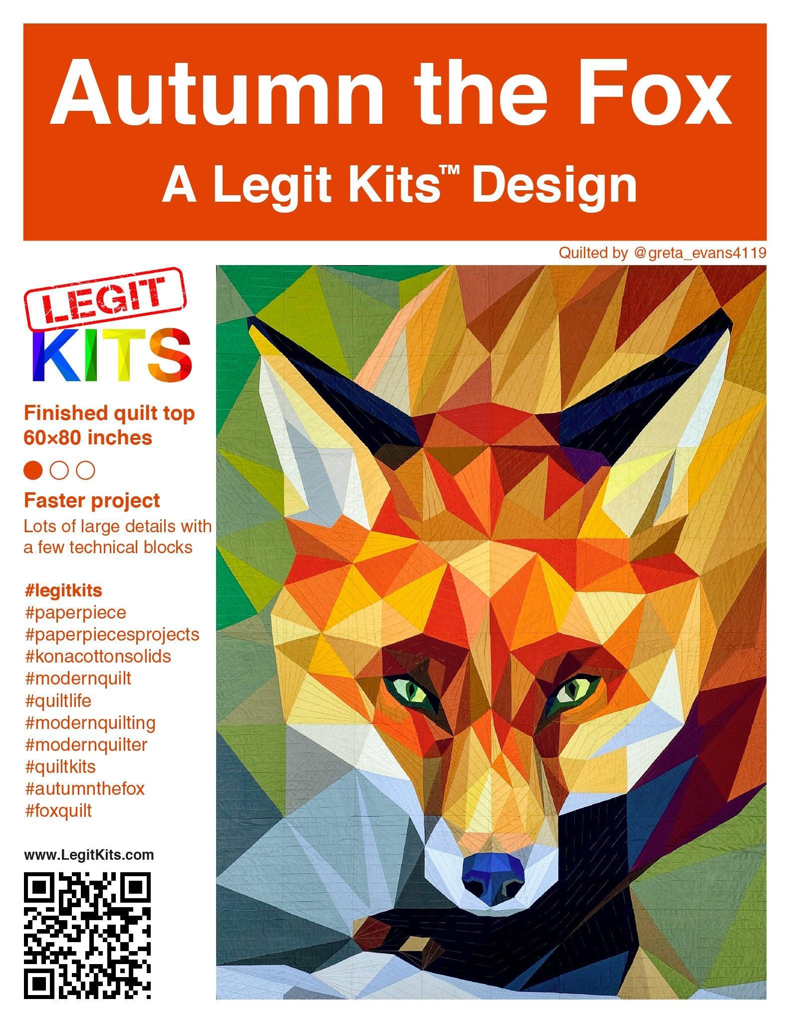 Autumn the Fox Quilt Kit-Legit Kits-My Favorite Quilt Store