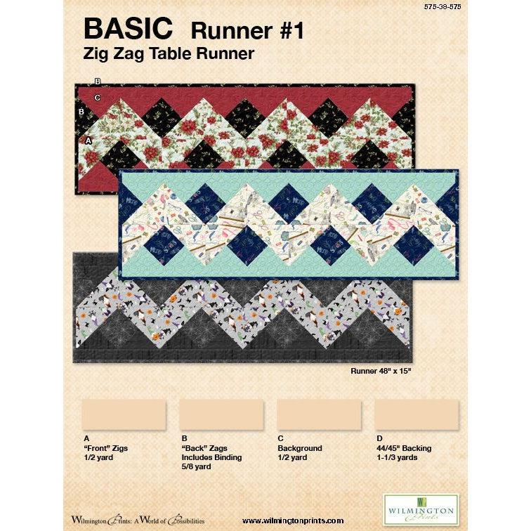 BASIC Runner #1 - Zig Zag Table Runner Project - Free Digital Download
