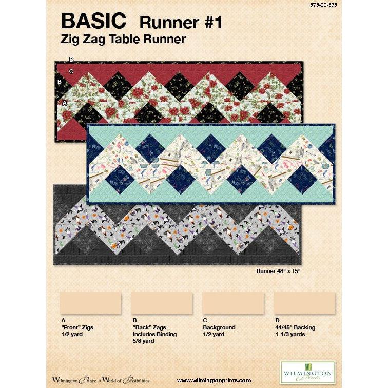 BASIC Runner #1 - Zig Zag Table Runner Project - Free Digital Download-Wilmington Prints-My Favorite Quilt Store