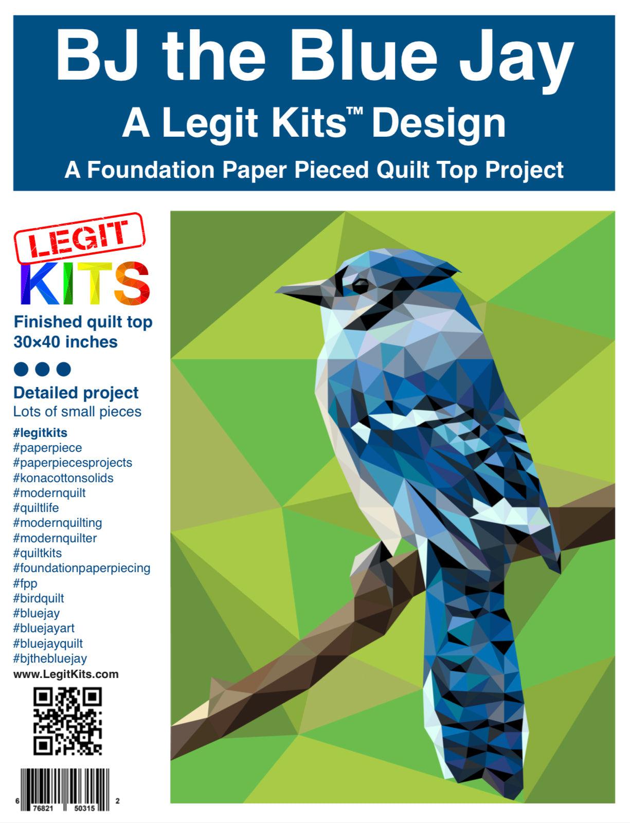 BJ the Blue Jay Quilt Kit-Legit Kits-My Favorite Quilt Store