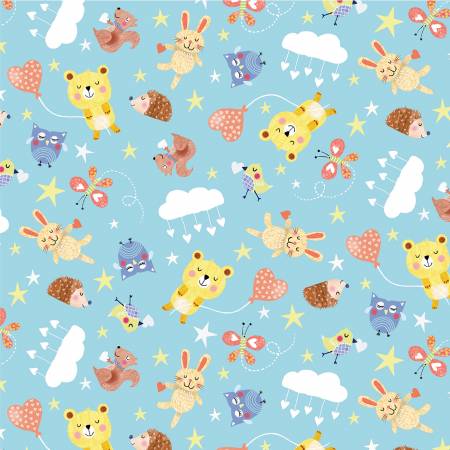 Baby Love Blue Little Prince Toys Fabric-Michael Miller Fabrics-My Favorite Quilt Store