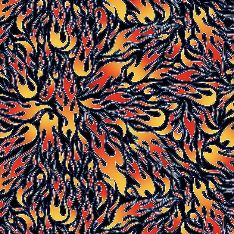Bad to the Gnome Flame Fabric