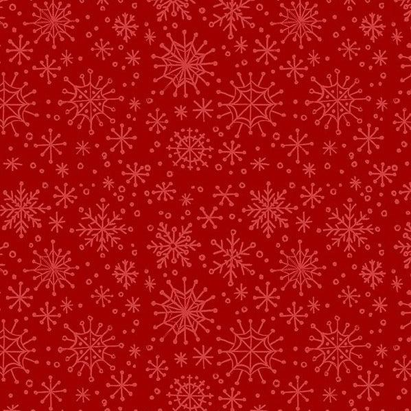 Baking Up Joy Red Snowflakes All Over Fabric-Wilmington Prints-My Favorite Quilt Store