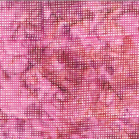 Bali Batik Raspberry Double Line Fabric-Hoffman Fabrics-My Favorite Quilt Store