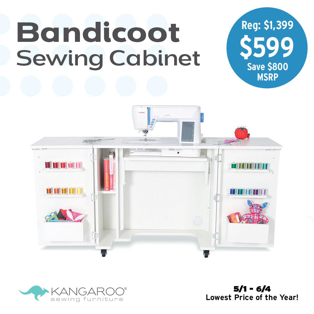Bandicoot Sewing Cabinet Ash White-Kangaroo Sewing Furniture-My Favorite Quilt Store