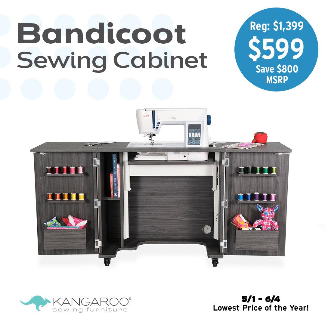 Bandicoot Sewing Cabinet Gray-Kangaroo Sewing Furniture-My Favorite Quilt Store