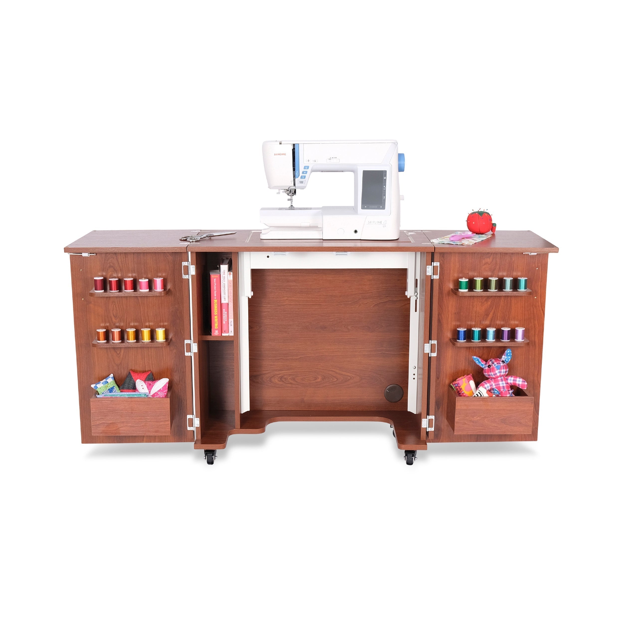 Bandicoot Sewing Cabinet Teak-Kangaroo Sewing Furniture-My Favorite Quilt Store