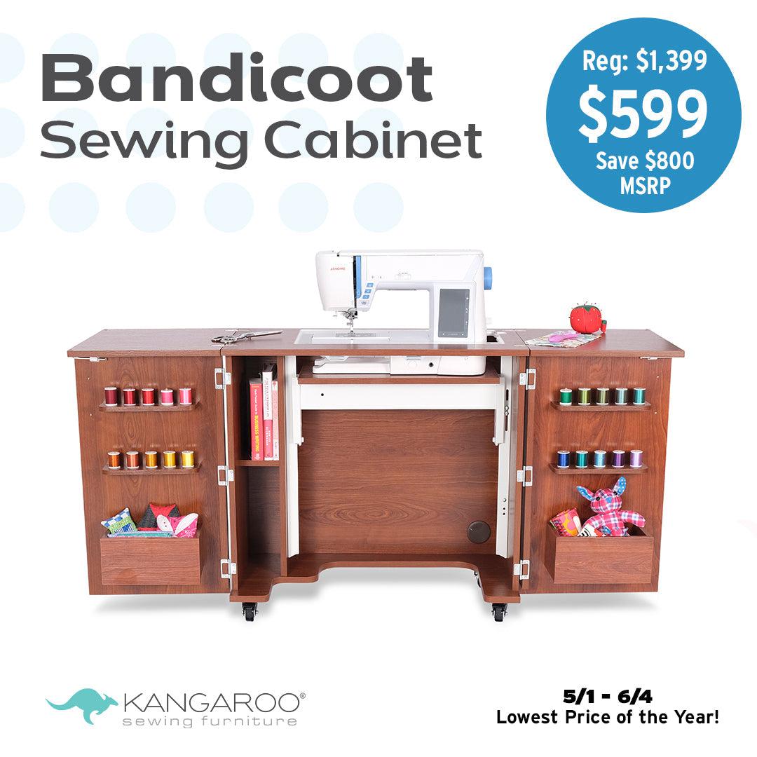 Bandicoot Sewing Cabinet Teak-Kangaroo Sewing Furniture-My Favorite Quilt Store