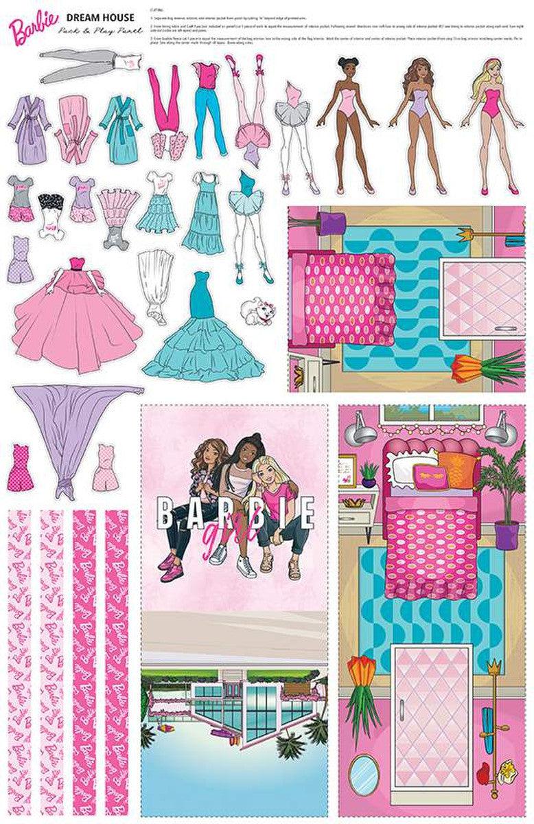 Barbie™ Girl Dream House Pack and Play 36" Felt Panel-Riley Blake Fabrics-My Favorite Quilt Store