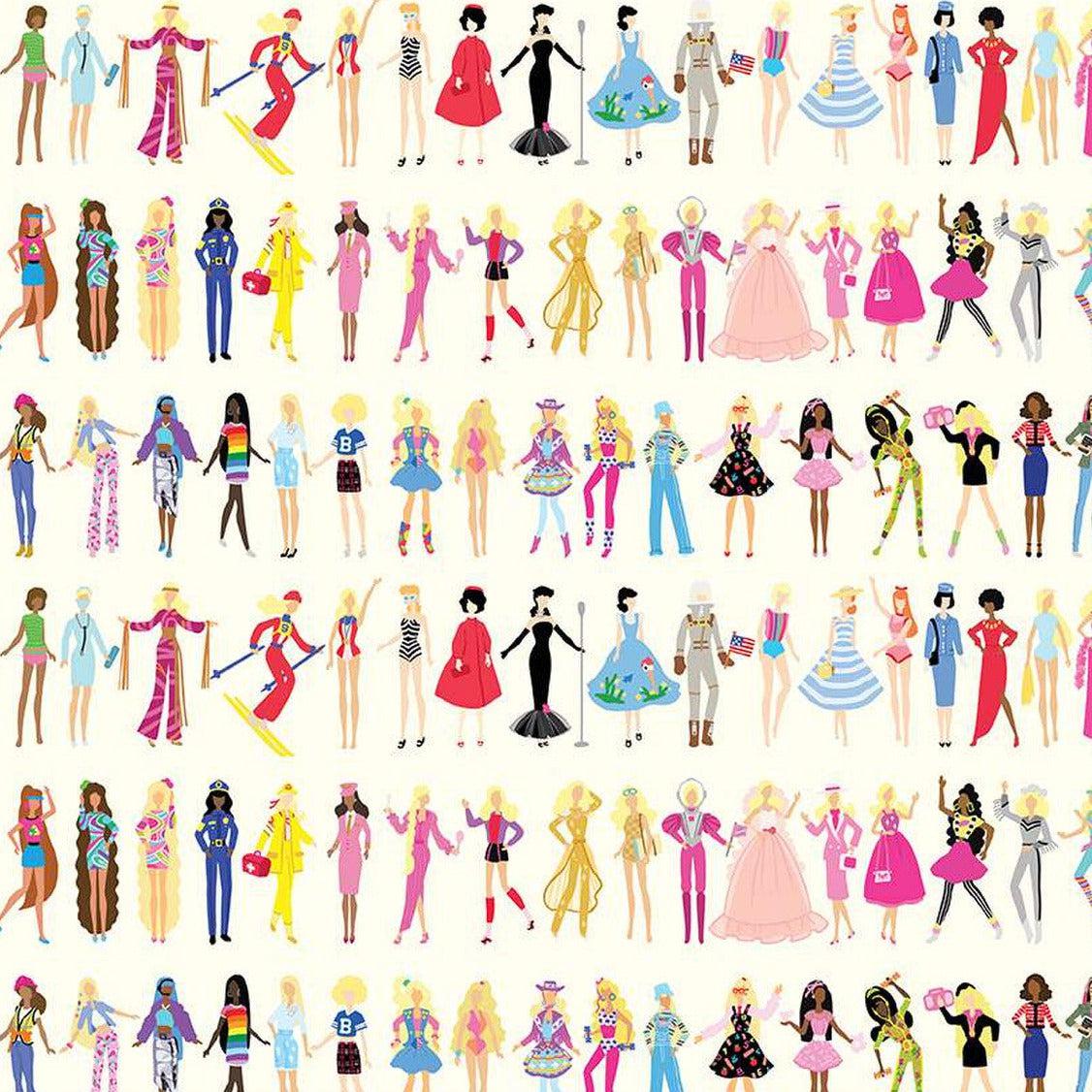 Barbie™ World Cream Barbie Dolls Fabric