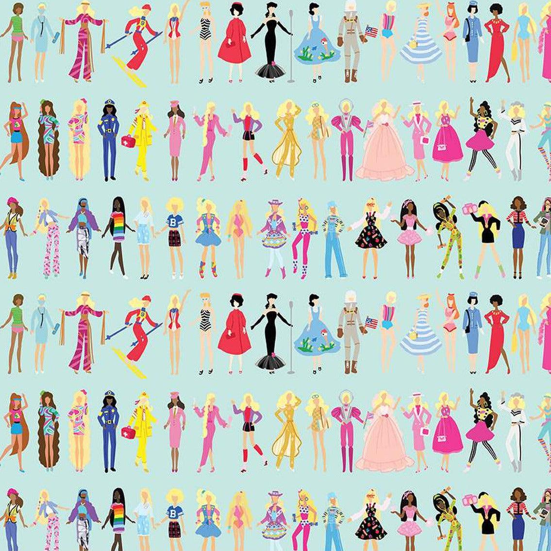 Barbie™ World Powder Barbie Dolls Fabric