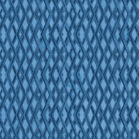 Barnyard Babies Blue Diamond Geo Fabric-P & B Textiles-My Favorite Quilt Store