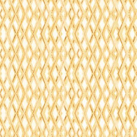 Barnyard Babies Yellow Diamond Geo Fabric-P & B Textiles-My Favorite Quilt Store