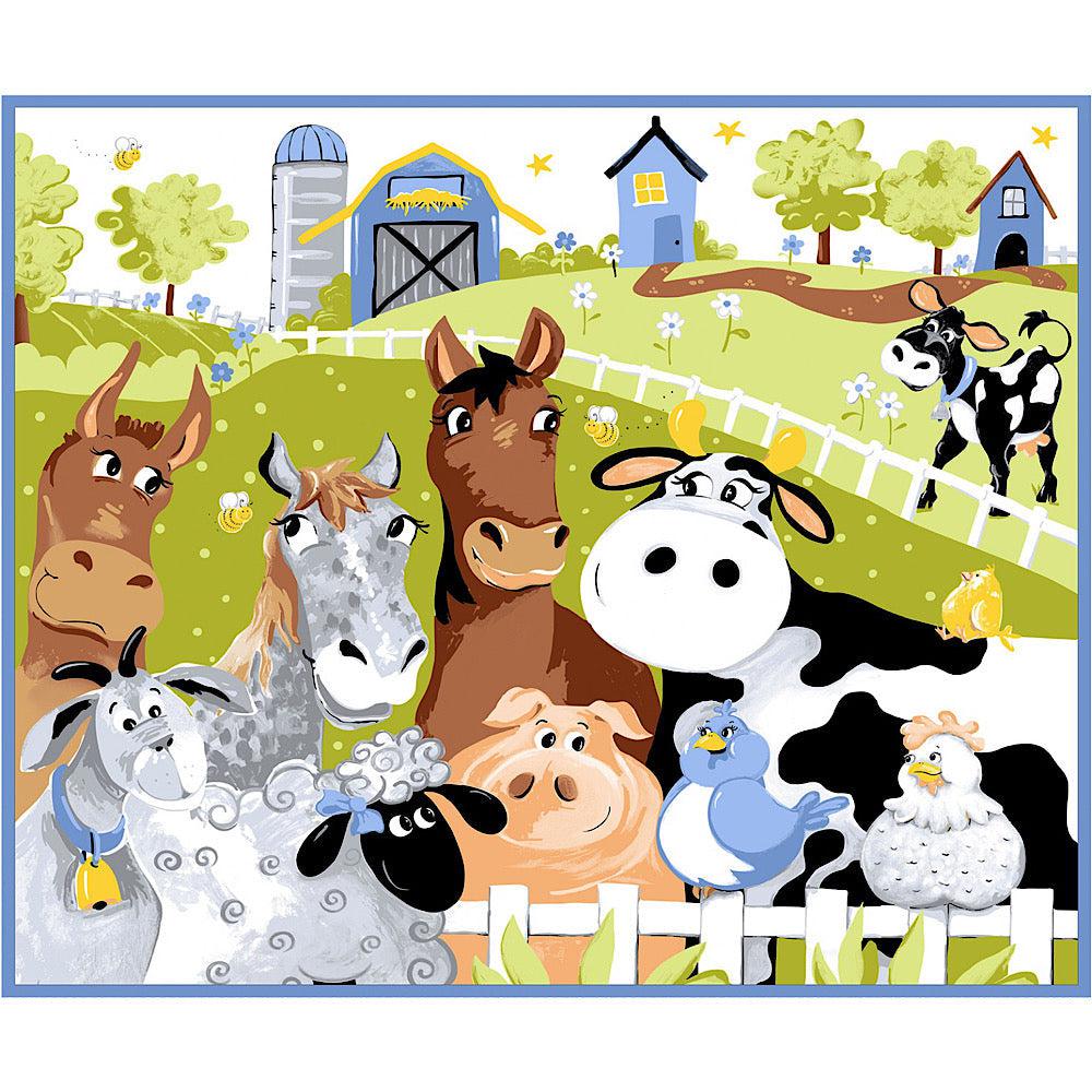 Barnyard Blues Denim 36" Play Mat Panel